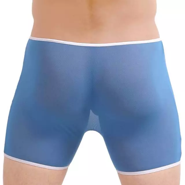 Boxer taille M  bleu total transparent sheer Ref S20 Uzhot by neofan homme sexy