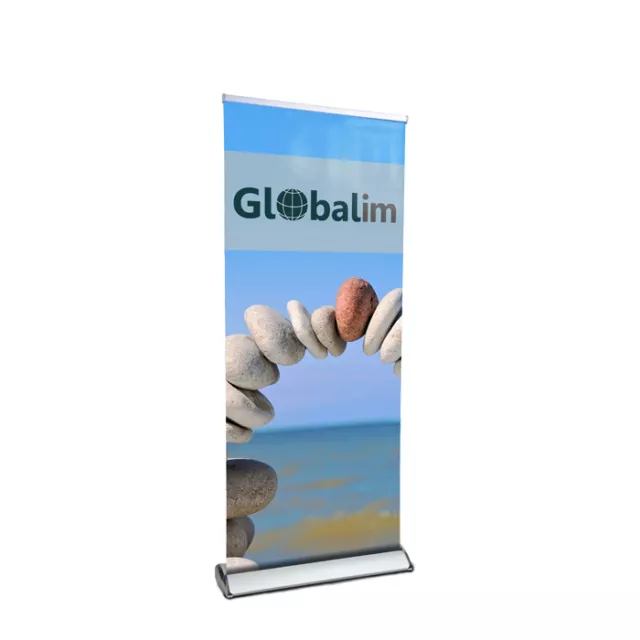 Rollup Display DELUXE edel - ohne Druck 85 x 200 cm - Roll Up mit Klemmleiste