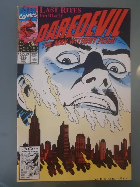 Marvel Comics - Vintage Daredevil vol 1 #299 Dec 1991 - Bag & Board - FN+