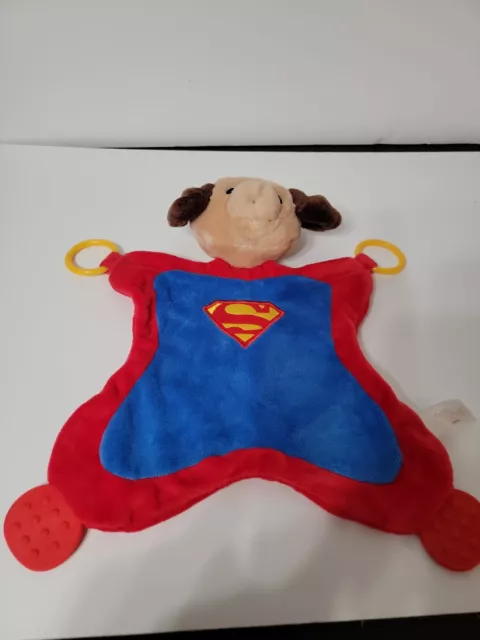 Baby Gund Superman cachorro Lovey Manta de Seguridad Dentera Peluche Juguete Griffin