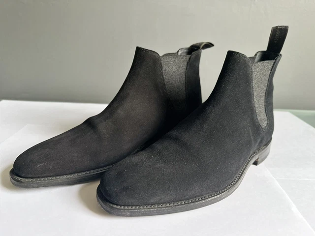 mens black suede chelsea boots uk