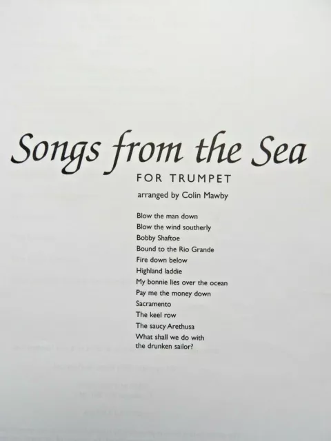 Songs from the Sea for Trumpet arr. Colin Mawby song book sheet music shanties 3