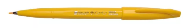Pentel SES15C-G felt-tip pen with flexible brush-like tip yellow