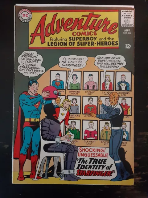 Adventure Comics #336 Dc 1965 featuring Superboy and the Legion of Superheroes