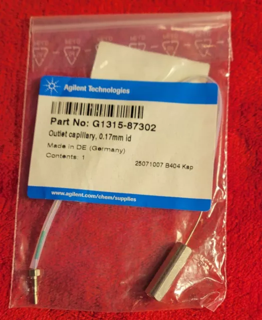 New Agilent G1315-87302 Outlet capillary stainless steel 0.17 x 210 mm E/U ps/ps