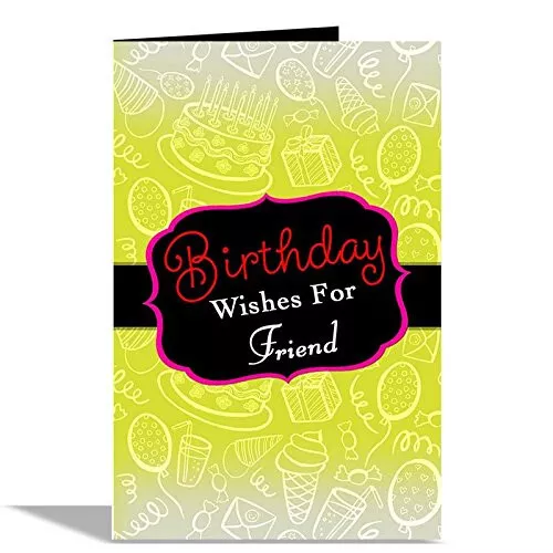 Anniversaire Souhaits Carte de Vœux Multicolor pour Friend