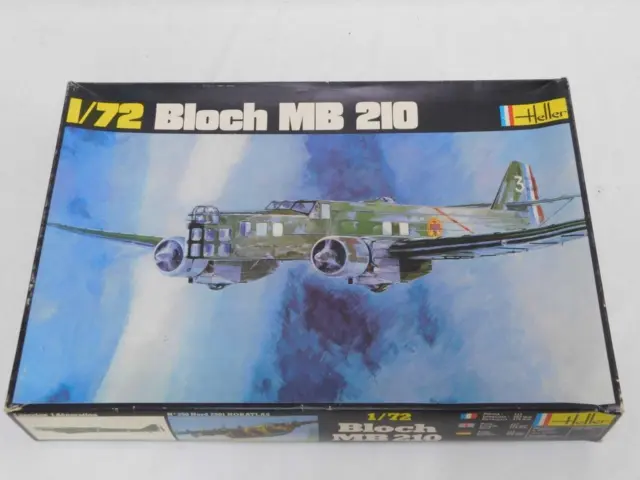 1/72 Heller Bloch MB 210 WWII Bomber Plastic Scale Model Kit Complete  397