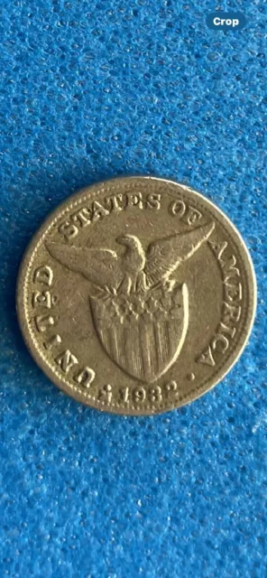 1932 Philipines Usa Five Centavos