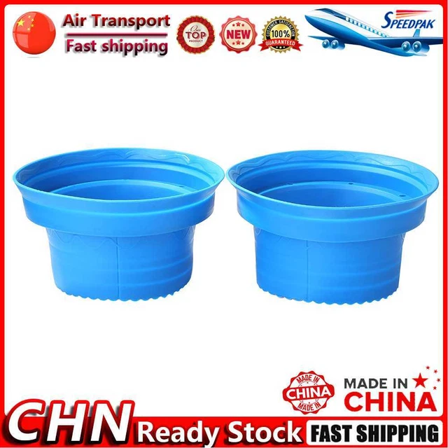 2pcs 6.5in Waterproof Car Speaker Covers Soft Silicone Horn Spacer (Blue) Fr