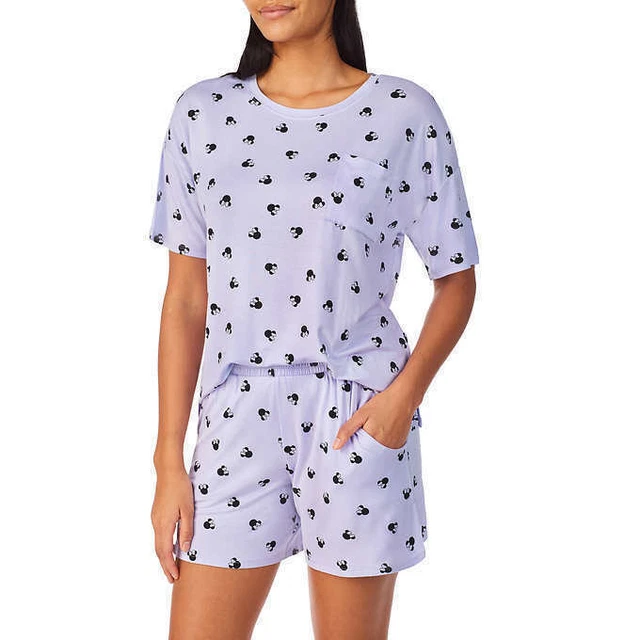 Disney Minnie Mouse Lounge Pajama Set 2 Pc Shorts Set Lt. Purple Women's XXL NEW
