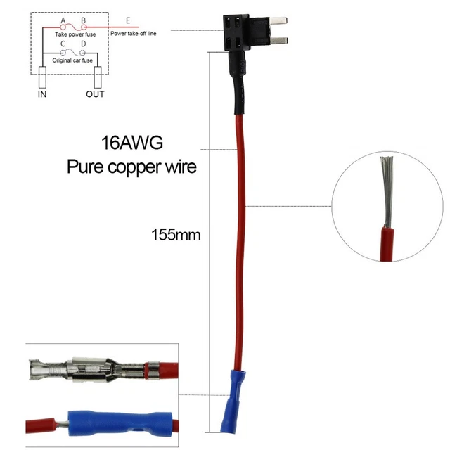 Connecteur porte-fusible 12 V peu encombrant pour fusible automatique lame ATM s