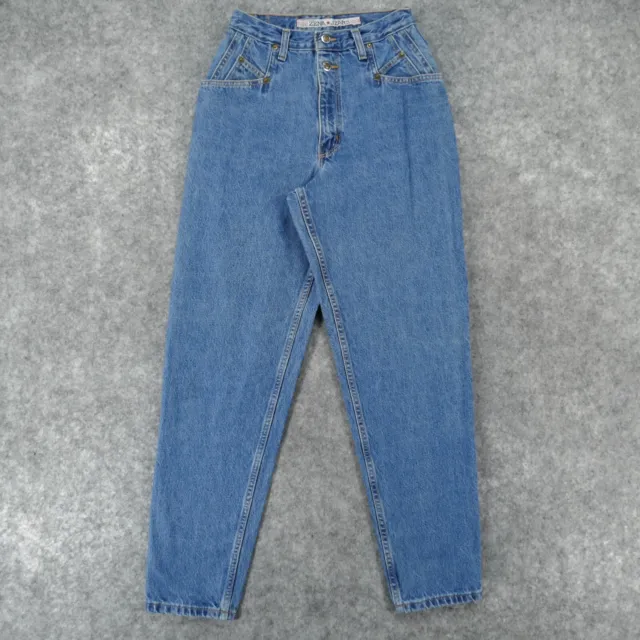 Vintage Zena Jeans Womens 8 High Rise Waist Mom Light Wash Denim Tapered