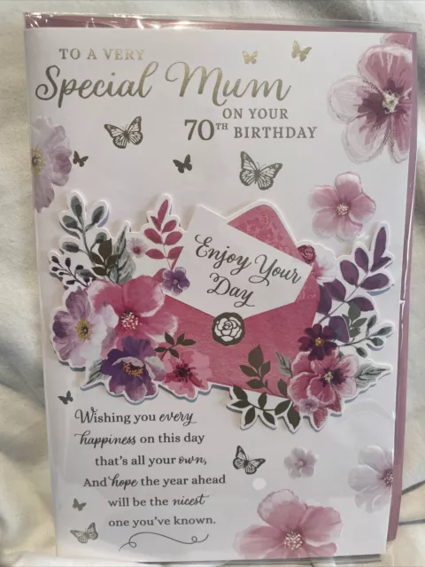 70th birthday card mum / Special Mum 70th Birthday Card