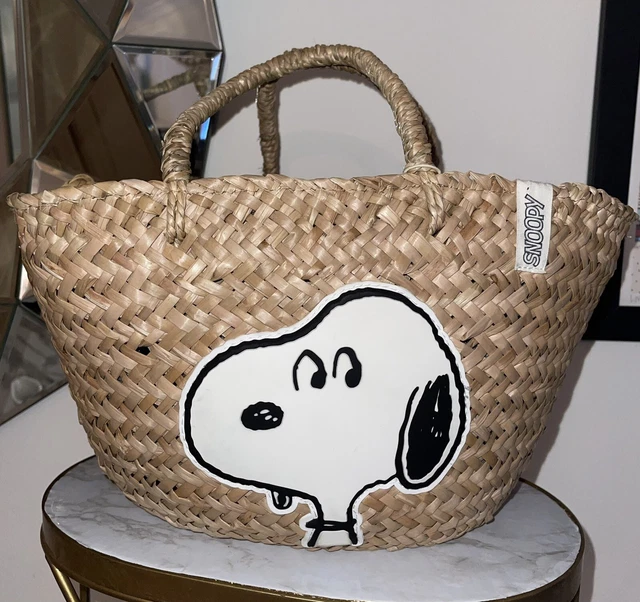RARE ZARA SNOOPY wicker woven basket bag 21.44 PicClick