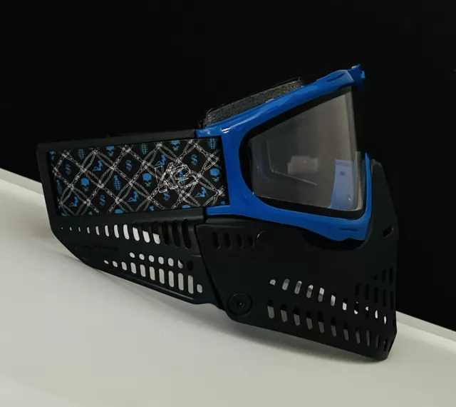 NEW JT Proflex Blue Black Paintball Mask Goggle Spectra Clear Thermal Lens Revo