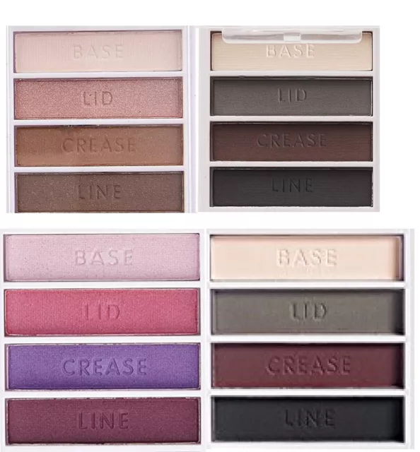 Lot of 4 ELF Flawless Eyeshadow 16 Colors Blushing, Natural, Plum, Purple Sealed