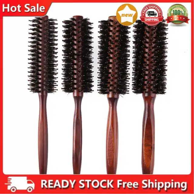 Boar Bristle Round Curling Hair Combs Anti Static Hairbrush Hair Styling Supply