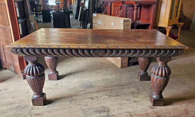 Victorian Quartersawn Oak Partners Desk