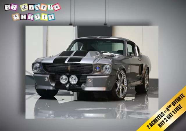 Poster Mustang Shelby GT 500 Eleanor Wall Art