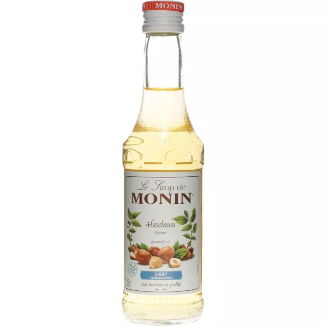 Monin Haselnuss LIGHT (zuckerfrei, kalorienreduziert) Sirup 0,25 Liter