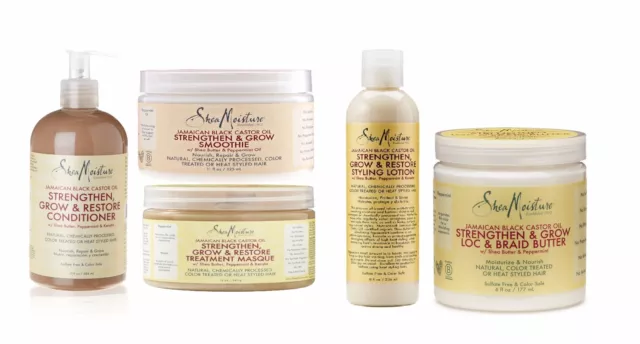 Shea Moisture Jamaican Black Castor Oil Hair Shampoo Conditioner Masque Hair Gel