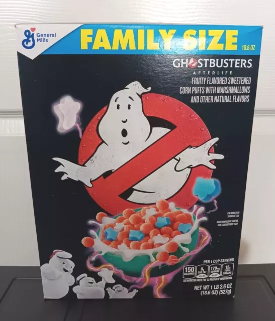 Ghostbusters Afterlife Cereal General Mills Fruity Corn Puffs & Marshmallows