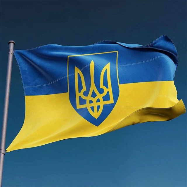 thumbnail image 2 of 24" Ukraine Trident Flag Vinyl Strip Decal – Blue & Yellow – For Car, Truck, Motorcycle, Window 2 of 6