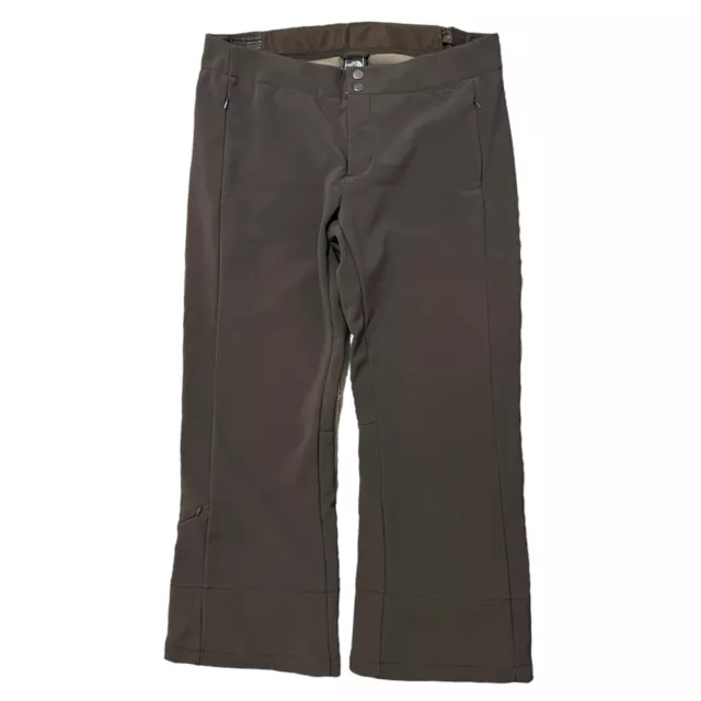 The North Face Soft Shell Apex Brown Ski Snow Wide Leg Pants Size Large Women’s