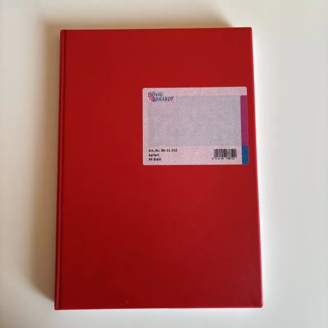 KÖNIG & EBHARDT Geschäftsbuch 86-14252 DIN A4 kariert, rot Softcover 192...
