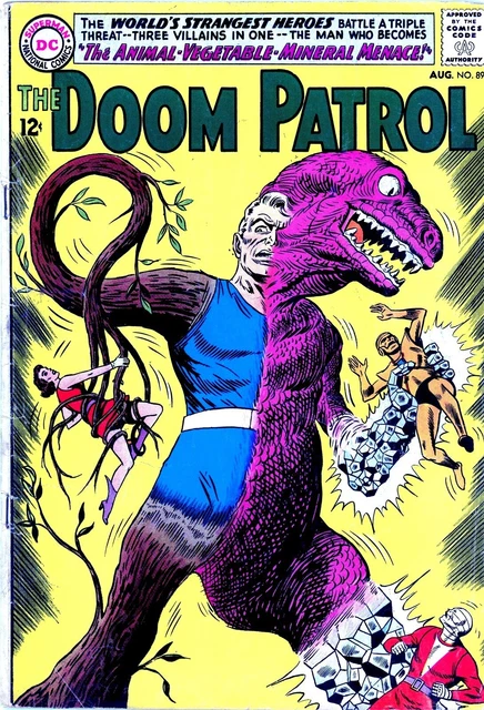 Doom Patrol #89 (1964) 1st appearance Animal Vegetable Mineral Man!!