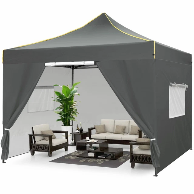 Pavillon 3x3/6m Gartenpavillon Wasserdicht UV Pop-Up Pavillion Faltbar Pavillon