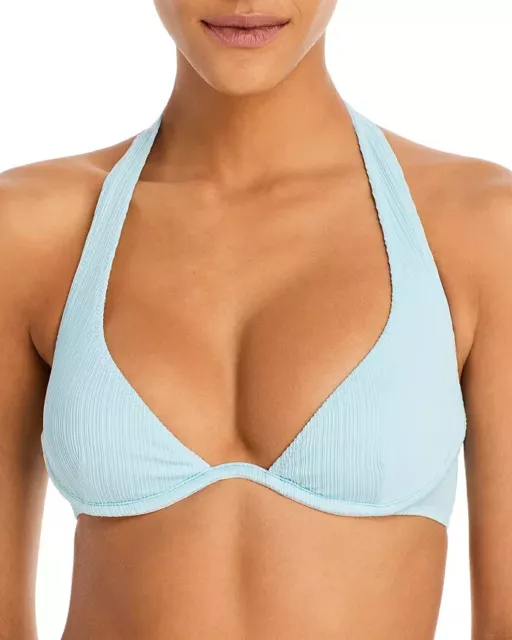 Frankies Bikinis Baby Blue Stardust Underwire Swim Bikini Top Small yjn2923