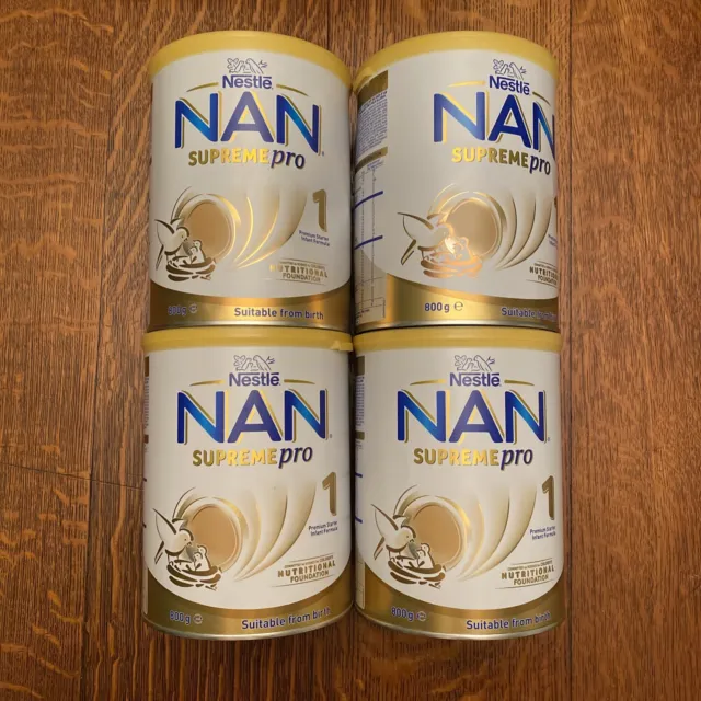4 Nestle Nan Supreme Pro Formula 1 - 800 g Exp 5/18/2024 (SOME CANS HAS DENTS)