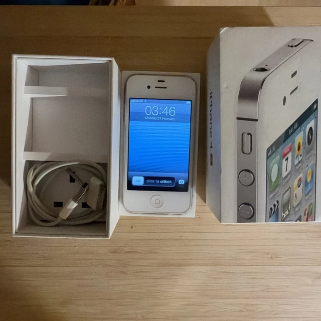APPLE IPHONE 4S iOS 6.1.3 White 16GB Good condition (O2) $116.12