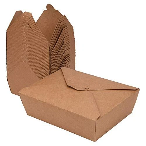 38 Oz Take Out Food Containers 50 Pack Disposable Kraft Paper Food Container T