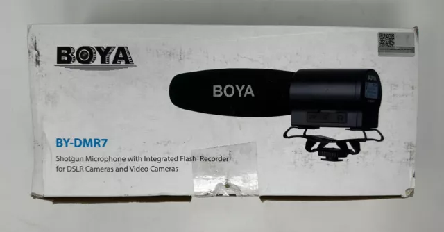 Boya BY-DMR7 Shotgun Microphone Integrated Flash Recorder for DSLR Video Cameras