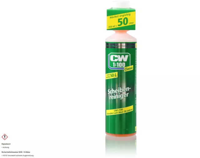 2x Dr. Wack CW1:100 Classic Scheibenreiniger 250 ml Konzentrant ergibt 50l