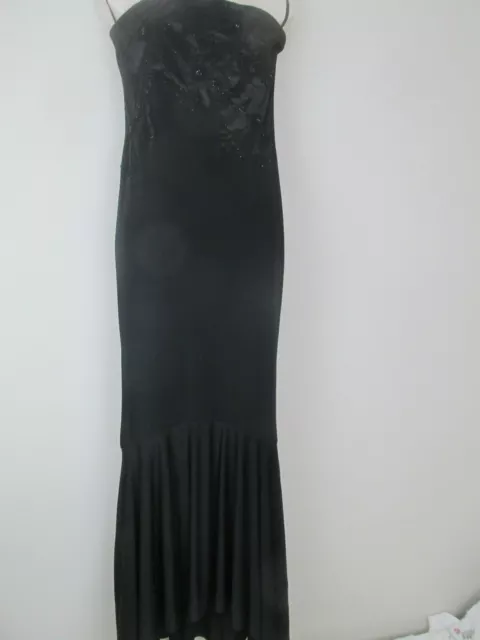 WOMEN'S RIMINI LONG party strapless dress black size 8 $19.99 - PicClick