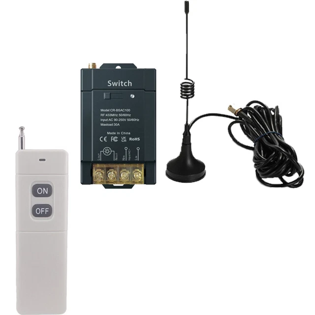 Interruttore telecomando ampio intervallo di tensione RF433 facile da installare e utilizzare