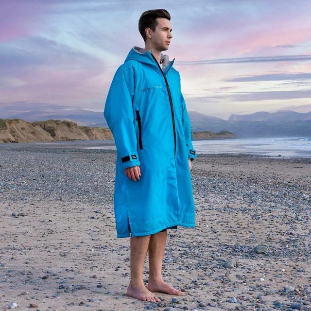 AquaTec Surf Changing Robes | WATERPROOF SWIM SURF HOODED PONCHO – Towel Robe