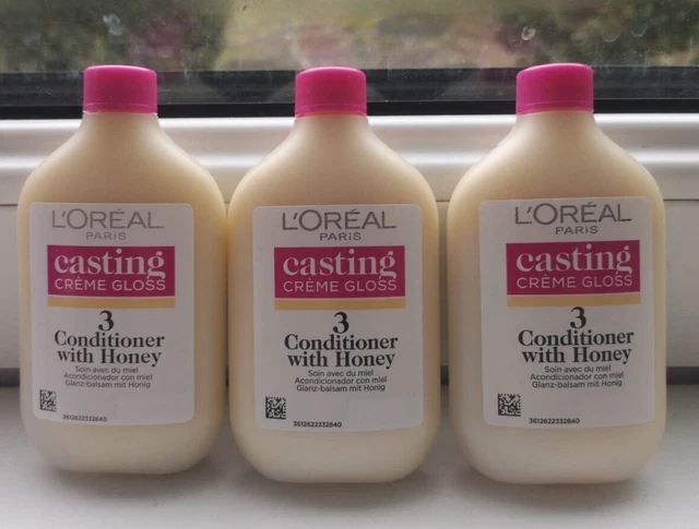 LOREAL CASTING CREME gloss conditioner with Honey. 3 X60ml- Total of ...