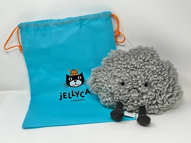 GENUINE JELLYCAT AMUSEABLES Grumpy Storm Cloud Original NEW + Tags ...