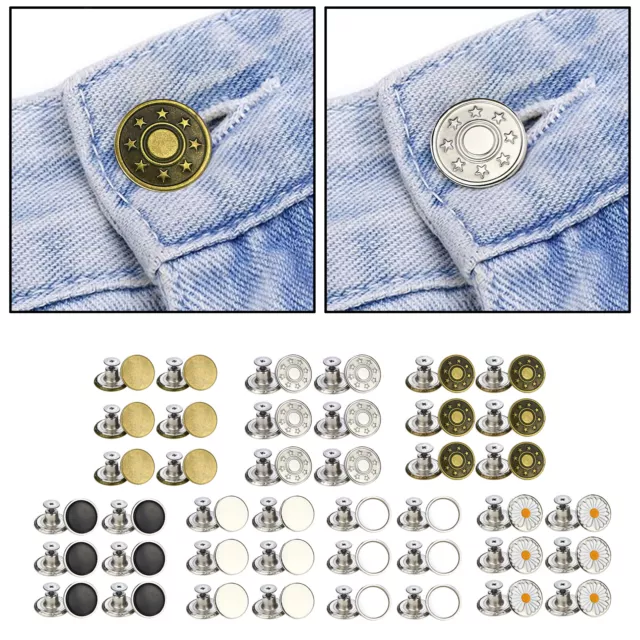 12 Pieces 17mm   Buttons w/Screwdriver for DIY Jacket Pants Jean