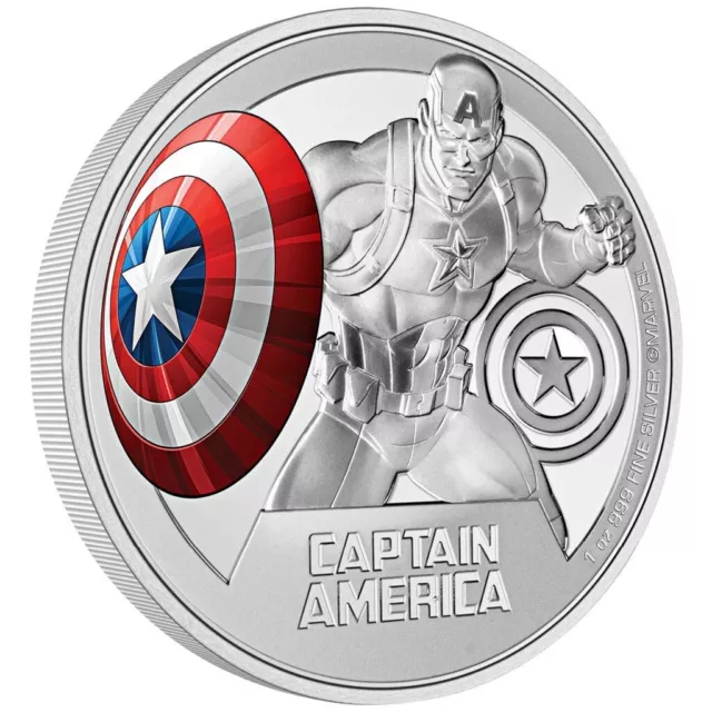 Silbermünze Captain America™ Marvel™ Classics (1.) 2023 - Niue - 1 Oz PP