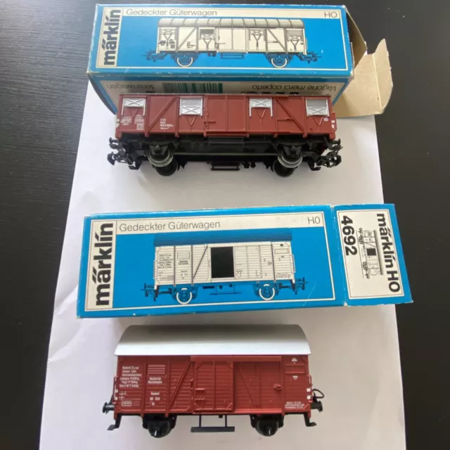 lot wagons marchandises HO marklin 4692 4627 comme neuf !!