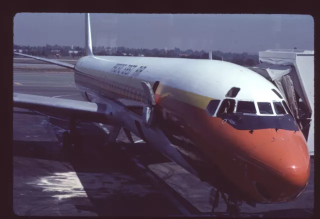 Orig 35mm airline slide Pacific East Air DC-8-61CF f/n 867 [3123]