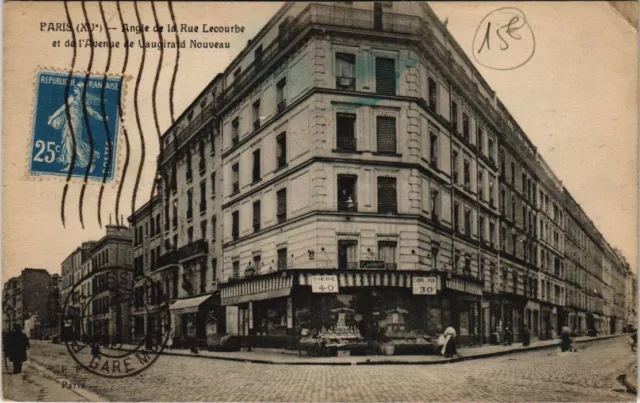 CPA PARIS 15e Angle de la Rue Lecourbe et de l'Avenue de Vaugirard (65944)