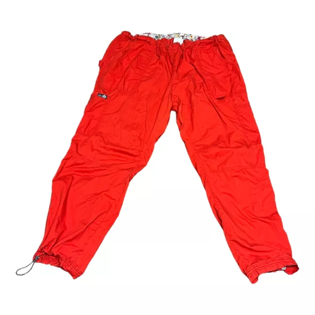 Coral Koi  Kathy Peterson Women's Scrub Pants Cargo Pockets Cinch Ankle READ