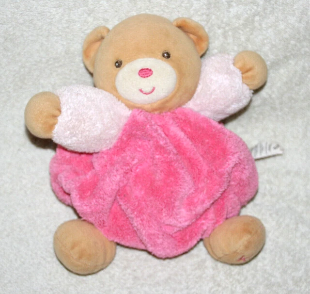 Kaloo Doudou Ours Boule Plume Rose Fushia Tbe