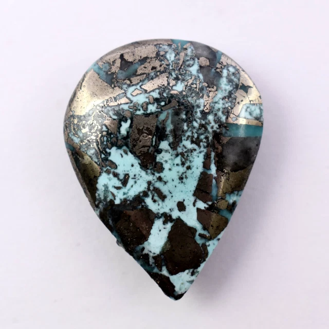56.50 Ct Natural Arizona Morenci Blue Turquoise Cabochon Certified Gemstone